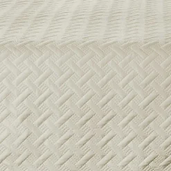 Couverture molletonné surpiquage graphique (250x260 cm - Beige)><noscript><img width=