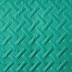 Linder Couverture molletonné surpiquage graphique (150x150 cm - Vert)* Couverture