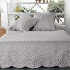 Couverture molletonné surpiquage graphique (150x150 cm - Gris clair)>Linder Discount