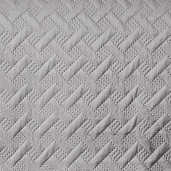 Couverture molletonné surpiquage graphique (150x150 cm - Gris clair)><noscript><img width=