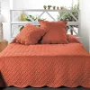 Couverture molletonné surpiquage graphique (150x150 cm - Cuivre)>Linder Hot