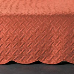 Couverture molletonné surpiquage graphique (150x150 cm - Cuivre)>Linder Hot