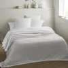 Couverture naturelle en 100% coton recyclé (180x240 cm - Gris Perle)* Couverture