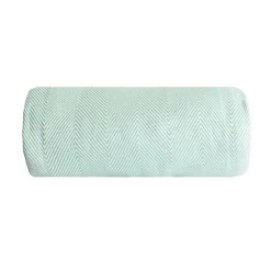 Sacasa Couverture plaid 100% coton bleu turquoise avec franges 180x220cm ZIGORA -* Boutis, Couvre-Lit, Édredon