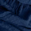 Sacasa Couverture plaid 100% coton bleu marine avec franges 130x170cm BITALD -* Boutis, Couvre-Lit, Édredon