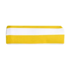 Sacasa Couverture plaid 100% coton jaune avec pompons 130x170cm SLAVANN -* Boutis, Couvre-Lit, Édredon