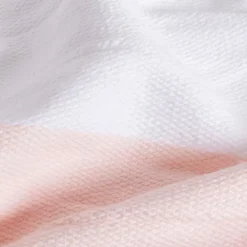Sacasa Couverture plaid 100% coton rose pâle avec pompons 130x170cm SLAVANN -* Boutis, Couvre-Lit, Édredon
