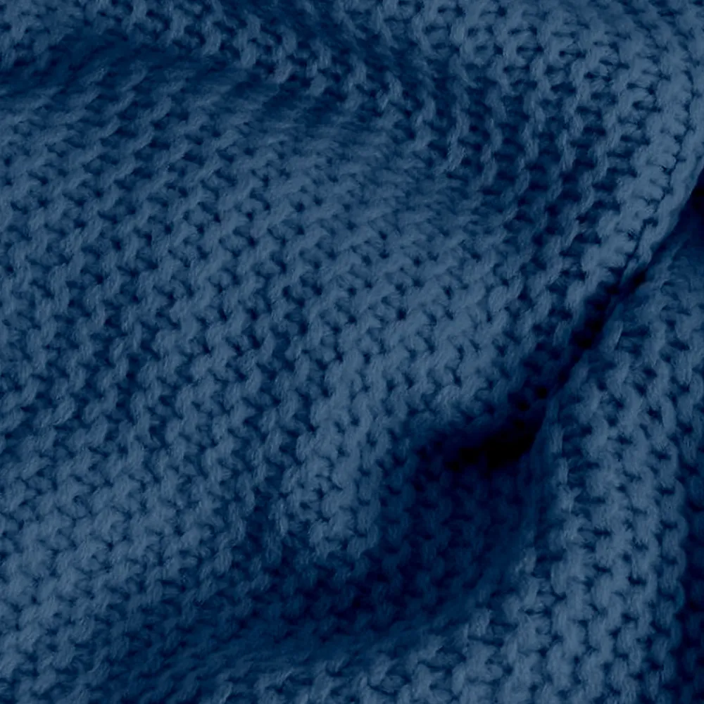 Couverture plaid bleu saphir 130x170cm TRICOVA ->Sacasa New