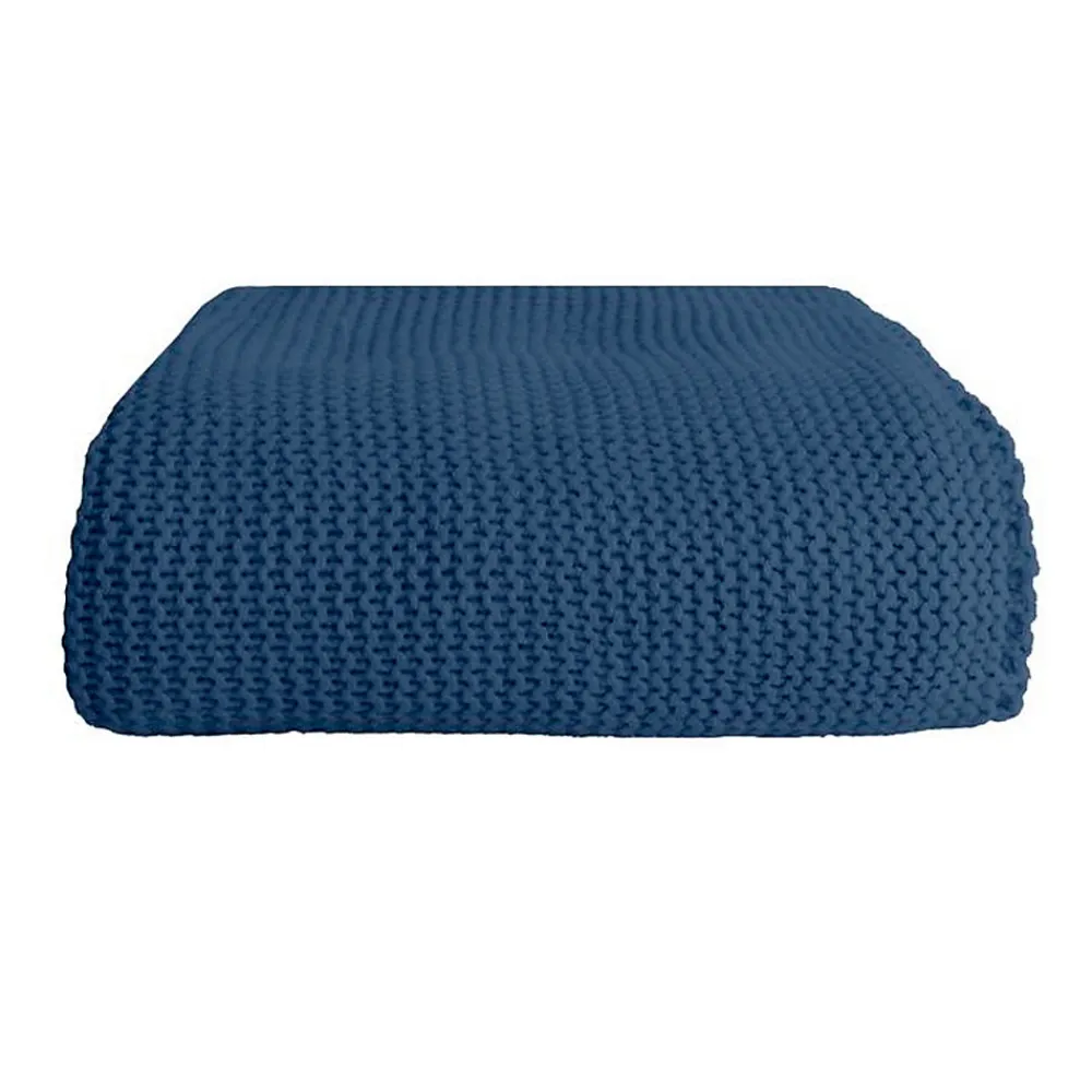 Couverture plaid bleu saphir 130x170cm TRICOVA ->Sacasa New