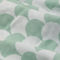 Couverture plaid en coton 100% vert à franges - DROPALL -><noscript><img width=