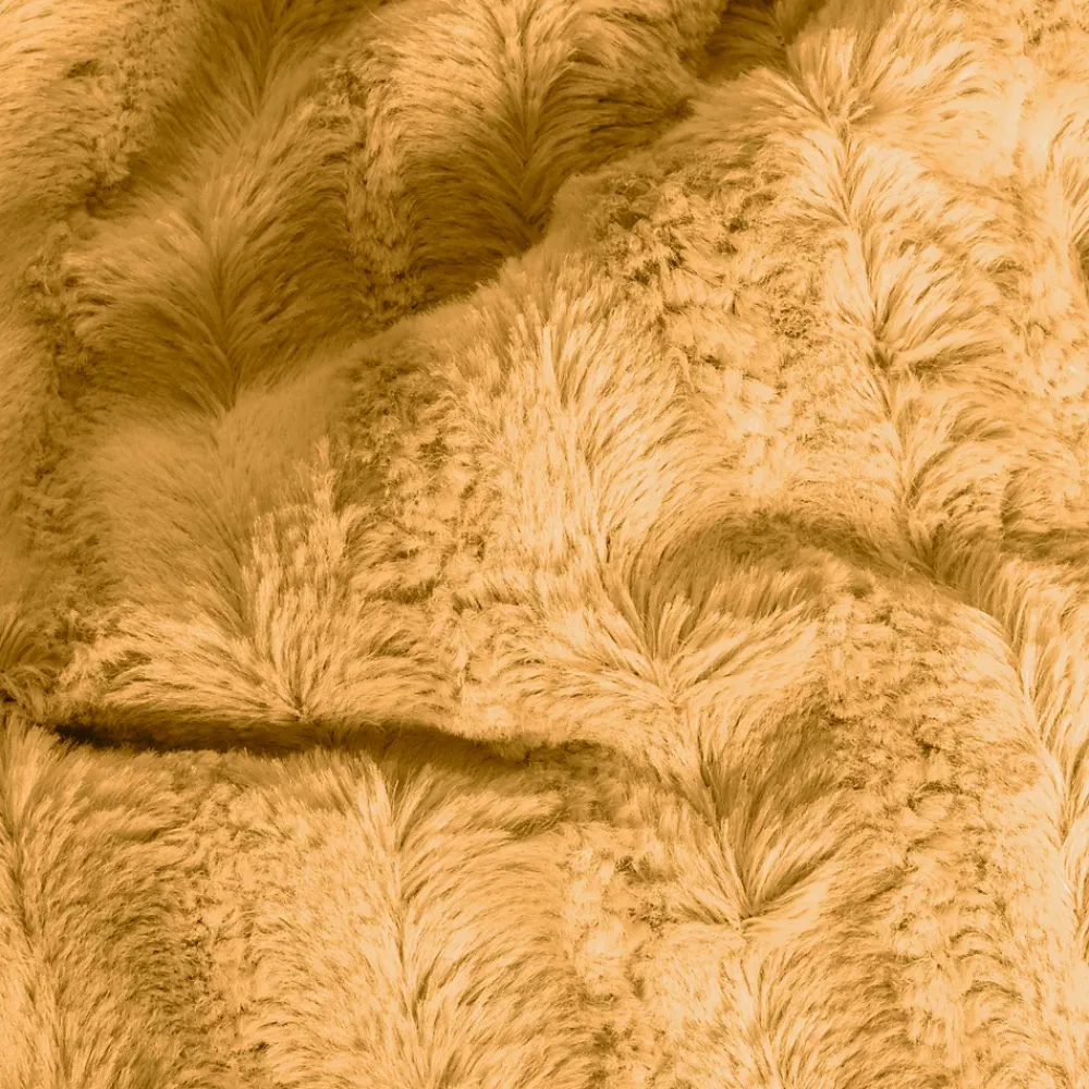 Sacasa Couverture plaid en polyester jaune 130x170 cm - Collection BERGIL -* Boutis, Couvre-Lit, Édredon