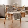 Couverture plaid en polyester beige 130x170 cm - Collection BERGIL ->Sacasa Clearance