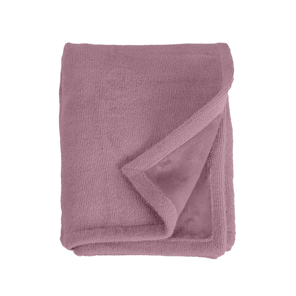 Sacasa Couverture plaid rose 130x170cm PANORA -* Boutis, Couvre-Lit, Édredon