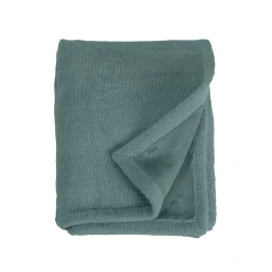 Sacasa Couverture plaid verte 130x170cm PANORA -* Boutis, Couvre-Lit, Édredon