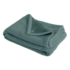 Sacasa Couverture plaid verte 130x170cm PANORA -* Boutis, Couvre-Lit, Édredon