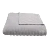 Toison d'Or Couverture polaire - - Effet côtelé 3D (240x260 cm - Gris Perle)* Couverture