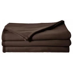 Poyet Motte Couverture polaire 210 x 230 cm chocolat* Couverture