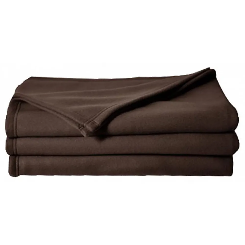 Poyet Motte Couverture polaire 210 x 230 cm chocolat* Couverture
