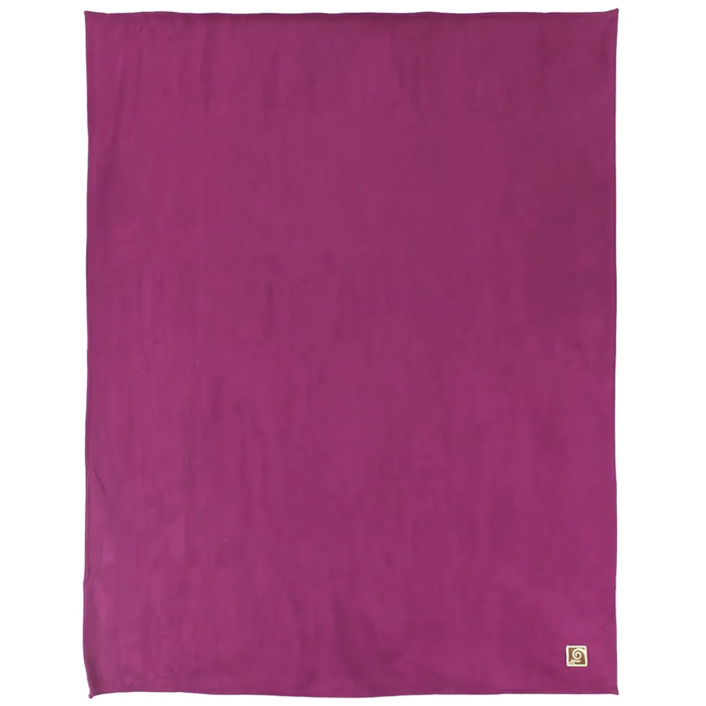Linnea Couverture polaire luxe 180x220 cm 100% polyester 430g/m2 NARVIK Violet Prune* Couverture