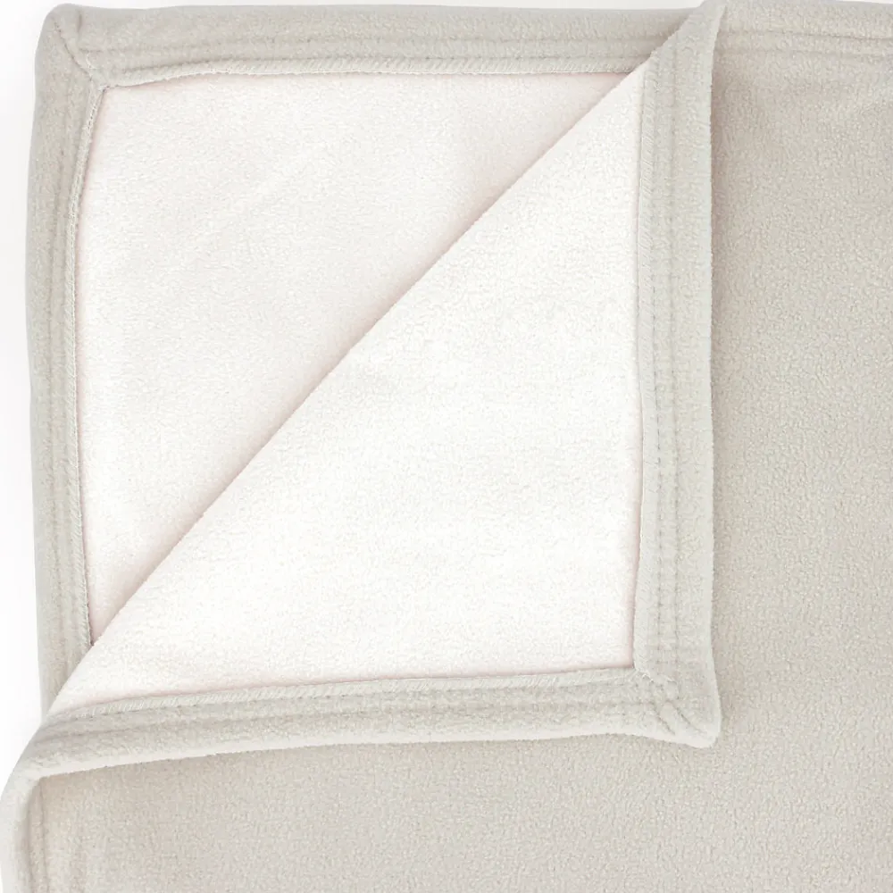 Couverture polaire luxe 180x220 cm 100% polyester 430g/m2 NARVIK Galet/Naturel>Linnea New