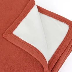 Linnea Couverture polaire luxe 180x220 cm NARVIK Gingembre/Naturel* Couverture