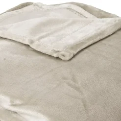 Linnea Couverture polaire microvelours 220x240 cm VELVET Gris Galet* Couverture