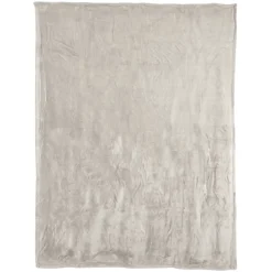 Linnea Couverture polaire microvelours 220x240 cm VELVET Gris Galet* Couverture