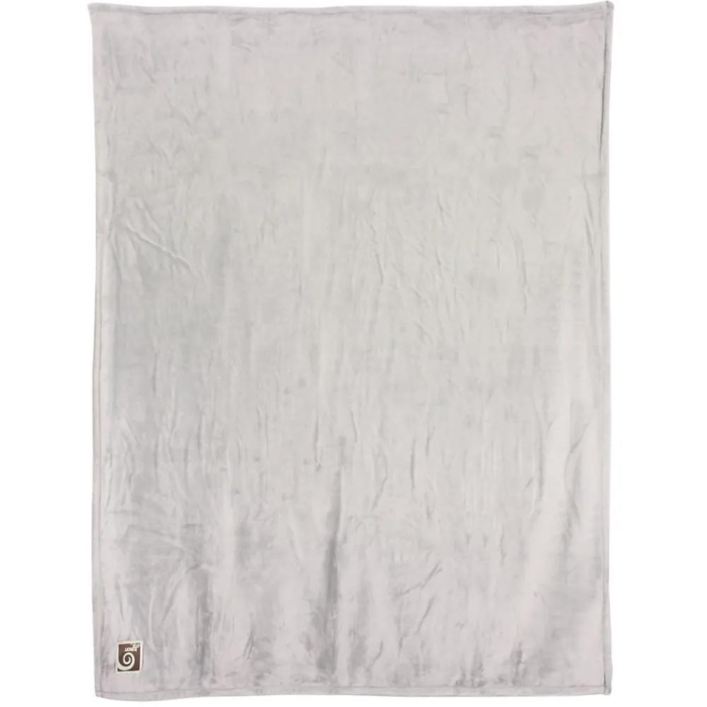 Couverture polaire microvelours 240x260 cm VELVET Gris Perle>Linnea Best