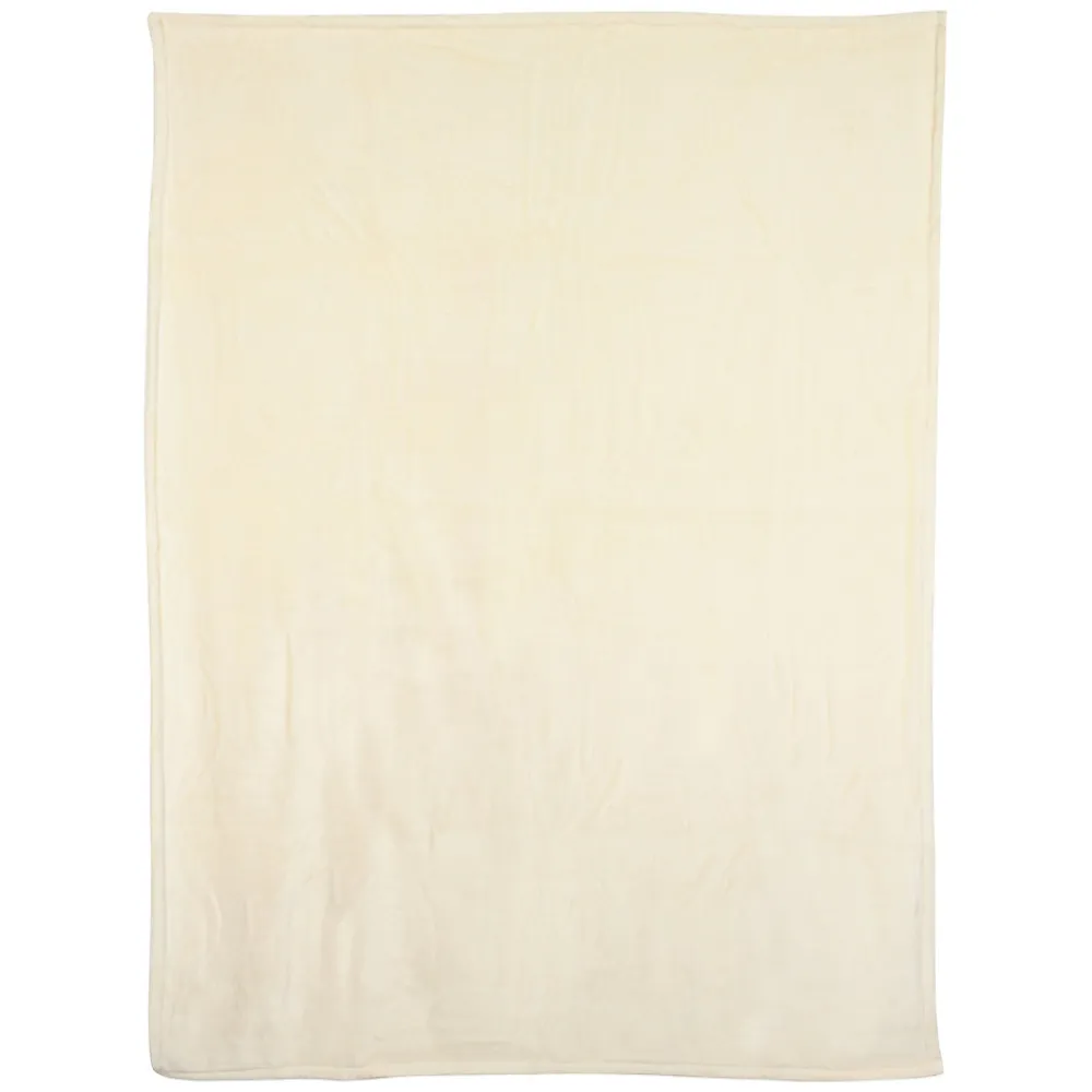 Couverture polaire microvelours 240x260 cm VELVET Ivoire>Linnea Outlet