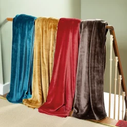 Linnea Couverture polaire microvelours 180x220 cm VELVET Gris Acier* Couverture