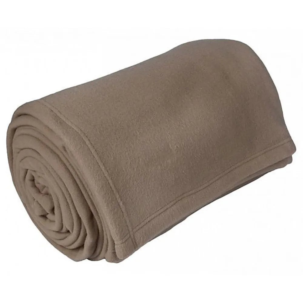 Toison d'Or Couverture polaire "Teddy Non feu - Norme NF EN ISO 12952" toutes dimensions - Teddy Taupe - 240 x 260 cm* Couverture