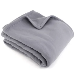 Couverture polaire 240x300 cm 100% Polyester 350g/m2 TEDDY Gris Acier>Linnea Best