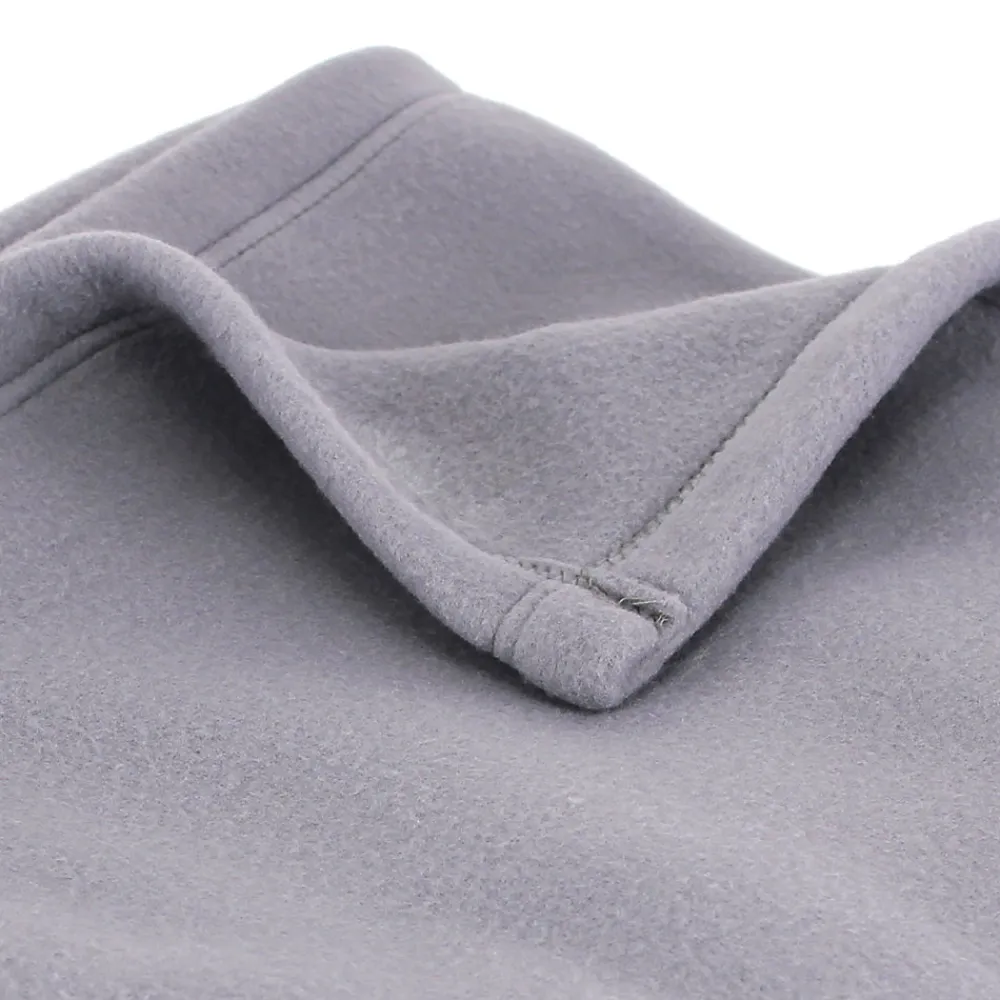 Couverture polaire 240x300 cm 100% Polyester 350g/m2 TEDDY Gris Acier>Linnea Best