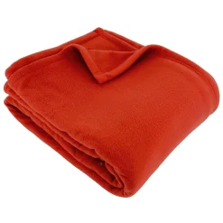 Linnea Couverture polaire 220x240 cm 100% Polyester 350g/m2 TEDDY Rouge Terracotta* Couverture