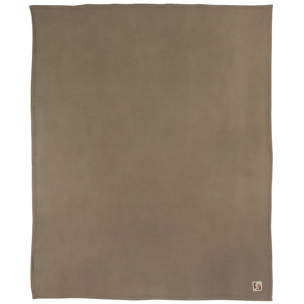 Couverture polaire 220x240 cm 100% Polyester 350g/m2 TEDDY Marron Taupe>Linnea