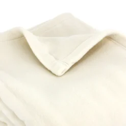Couverture polaire 240x300 cm 100% Polyester 350g/m2 TEDDY Blanc Naturel><noscript><img width=