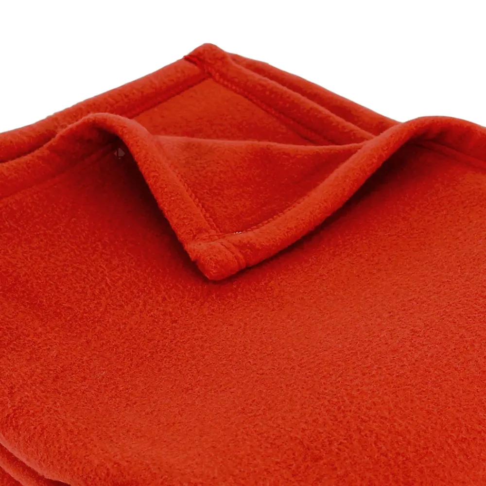 Linnea Couverture polaire 240x260 cm 100% Polyester 350g/m2 TEDDY Rouge Terracotta* Couverture