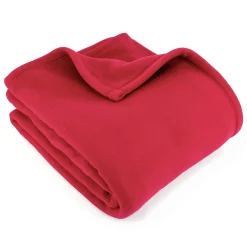 Linnea Couverture polaire 220x240 cm 100% Polyester 350g/m2 TEDDY Rouge Framboise* Couverture