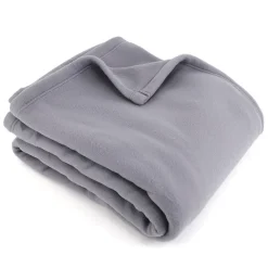 Linnea Couverture polaire 220x240 cm 100% Polyester 350g/m2 TEDDY Gris Acier* Couverture