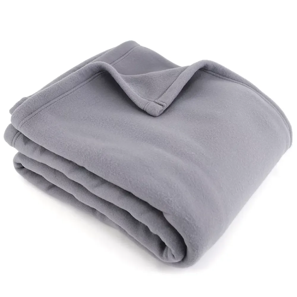 Linnea Couverture polaire 220x240 cm 100% Polyester 350g/m2 TEDDY Gris Acier* Couverture