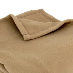Linnea Couverture polaire 180x220 cm 100% Polyester 350g/m2 TEDDY Marron Sable* Couverture