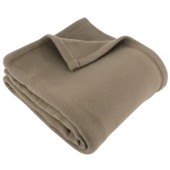 Linnea Couverture polaire 180x220 cm 100% Polyester 350g/m2 TEDDY Marron Taupe* Couverture