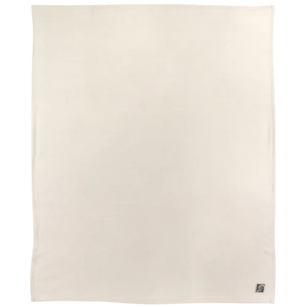 Couverture polaire 220x240 cm 100% Polyester 350g/m2 TEDDY Blanc Naturel>Linnea Online