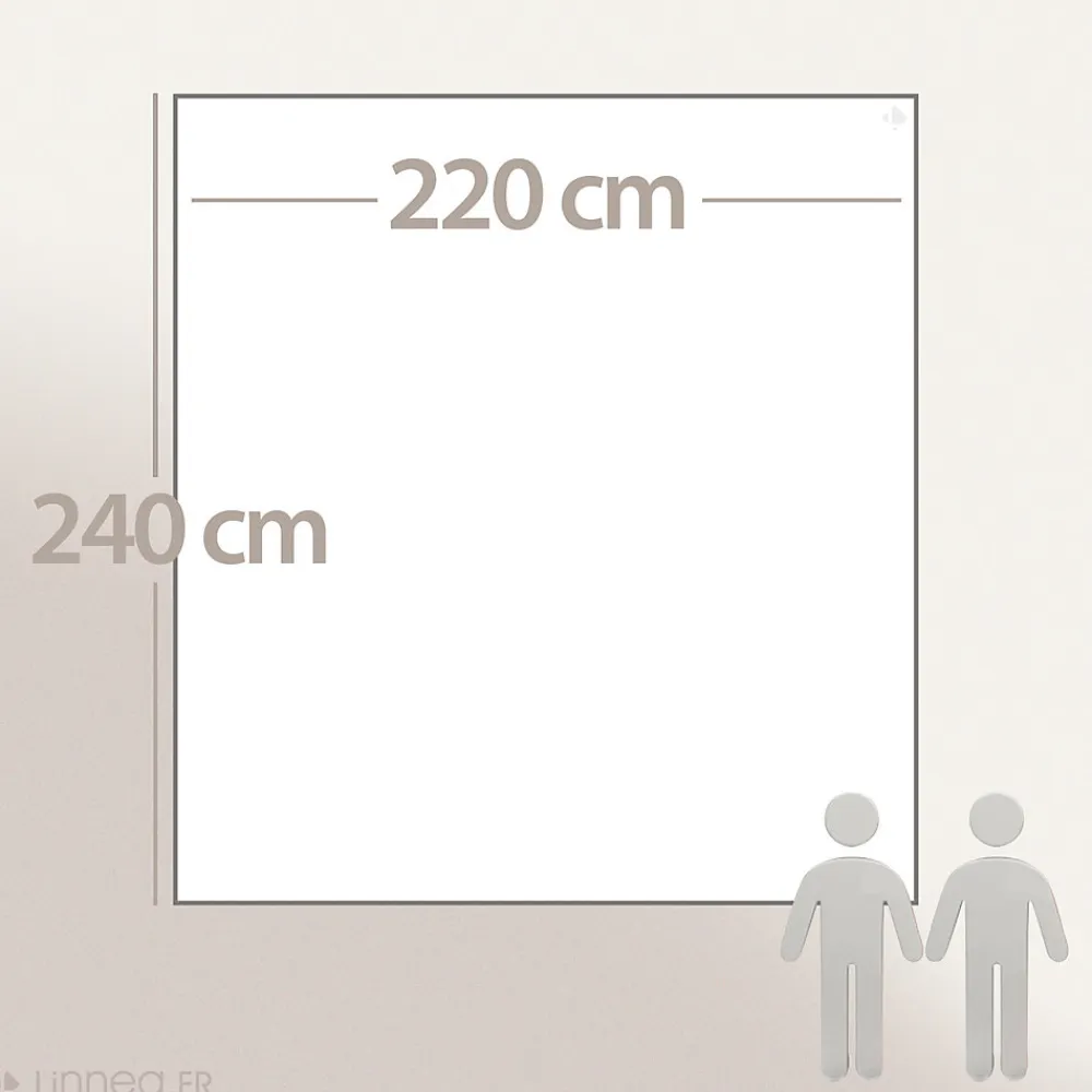 Couverture polaire 220x240 cm 100% Polyester 350g/m2 TEDDY Blanc Naturel>Linnea Online