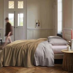 Couverture polaire 240x300 cm 100% Polyester 350g/m2 TEDDY Marron Sable>Linnea Hot