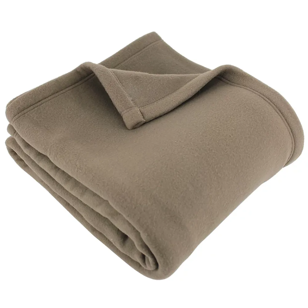 Linnea Couverture polaire 240x260 cm 100% Polyester 350g/m2 TEDDY Marron Taupe* Couverture