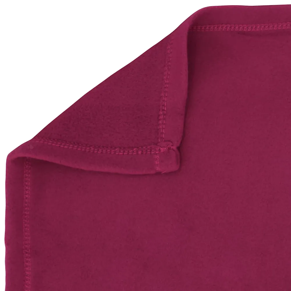 Linnea Couverture polaire 180x220 cm Isba violet Prune 100% Polyester 320g/m2 non-feu* Couverture