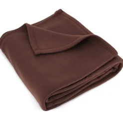 Linnea Couverture polaire 220x240 cm Isba marron Chocolat 100% Polyester 320g/m2 non-feu* Couverture