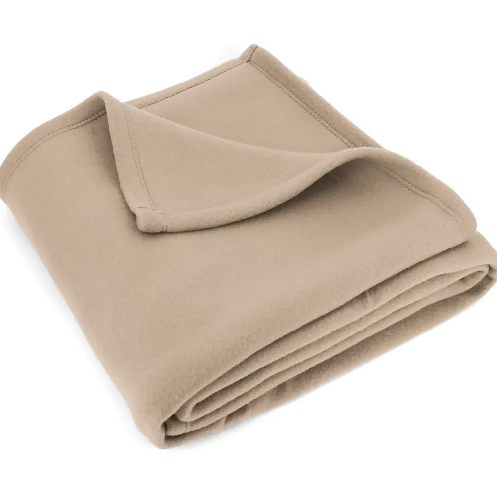 Linnea Couverture polaire 220x240 cm Isba Sable 100% Polyester 320g/m2 non-feu* Couverture