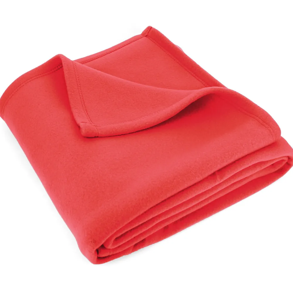 Couverture polaire 220x240 cm Isba Fraise 100% Polyester 320g/m2 non-feu>Linnea Outlet